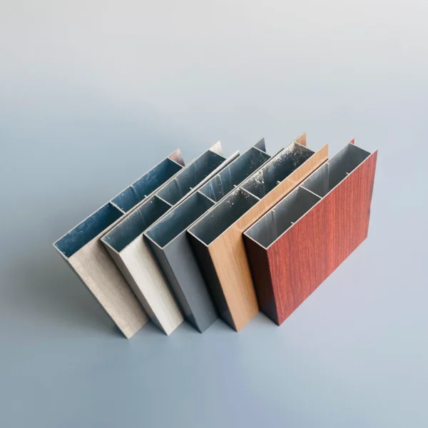 Wood finish aluminium profiles