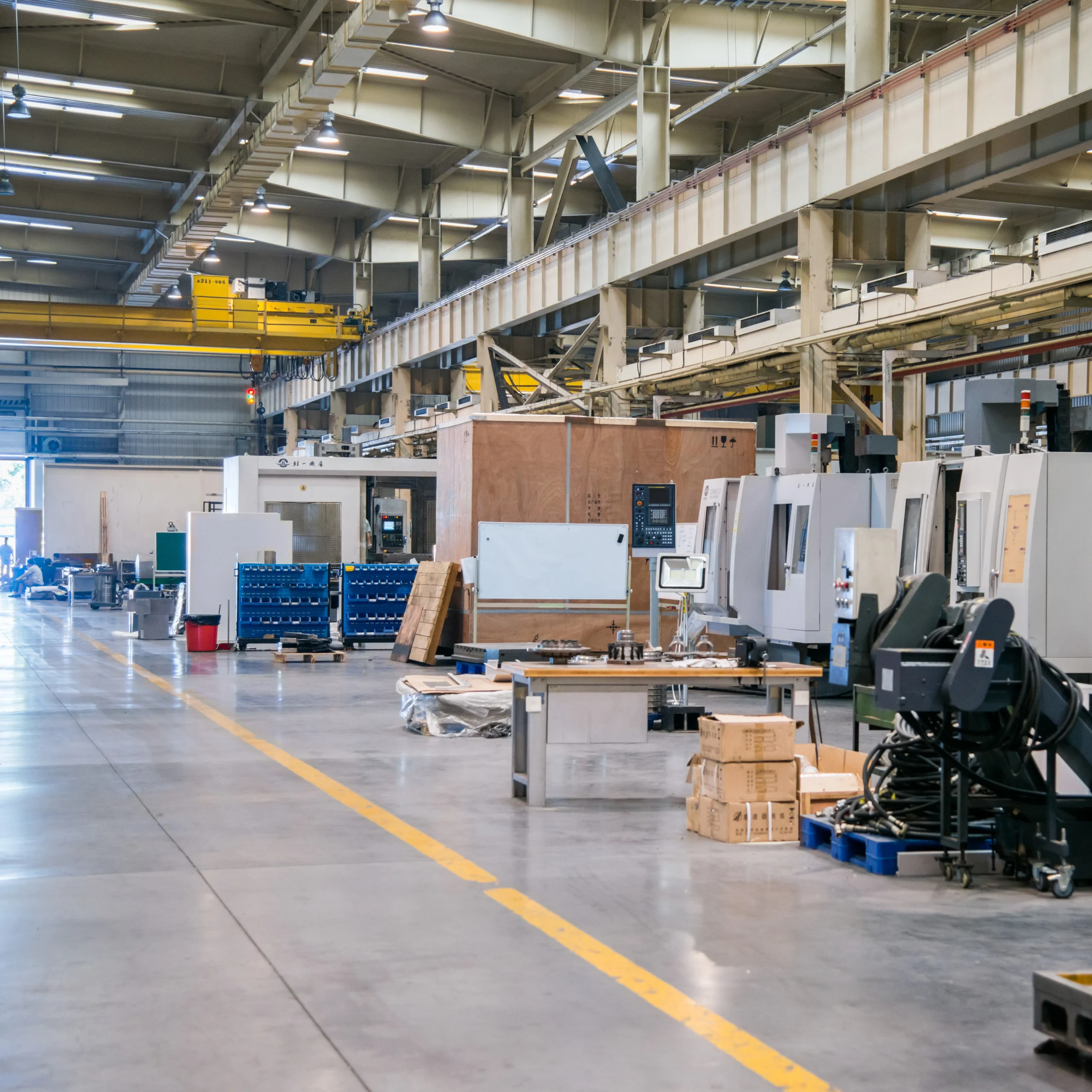 Industrial aluminum profile CNC machining workshop at Jiju Aluminium factory