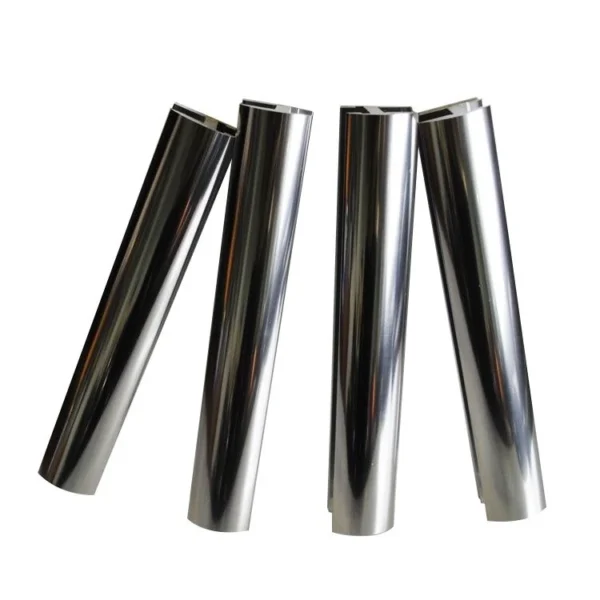Triple-acid polished and oxidised aluminium profiles