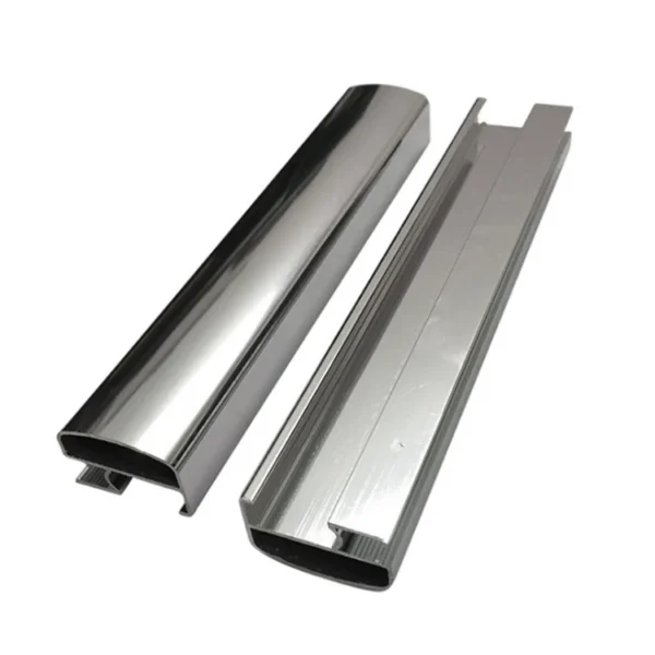 Triple-acid polished and oxidised aluminium profiles