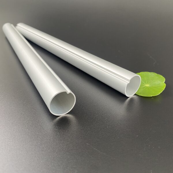 Round tube bright silver alkali sand - Image 2