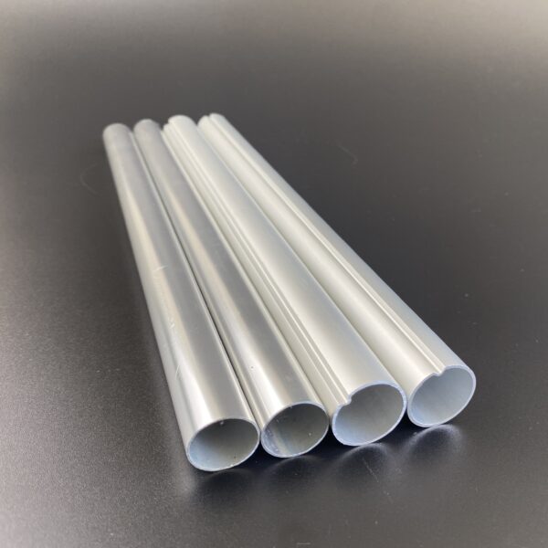 Round tube bright silver alkali sand