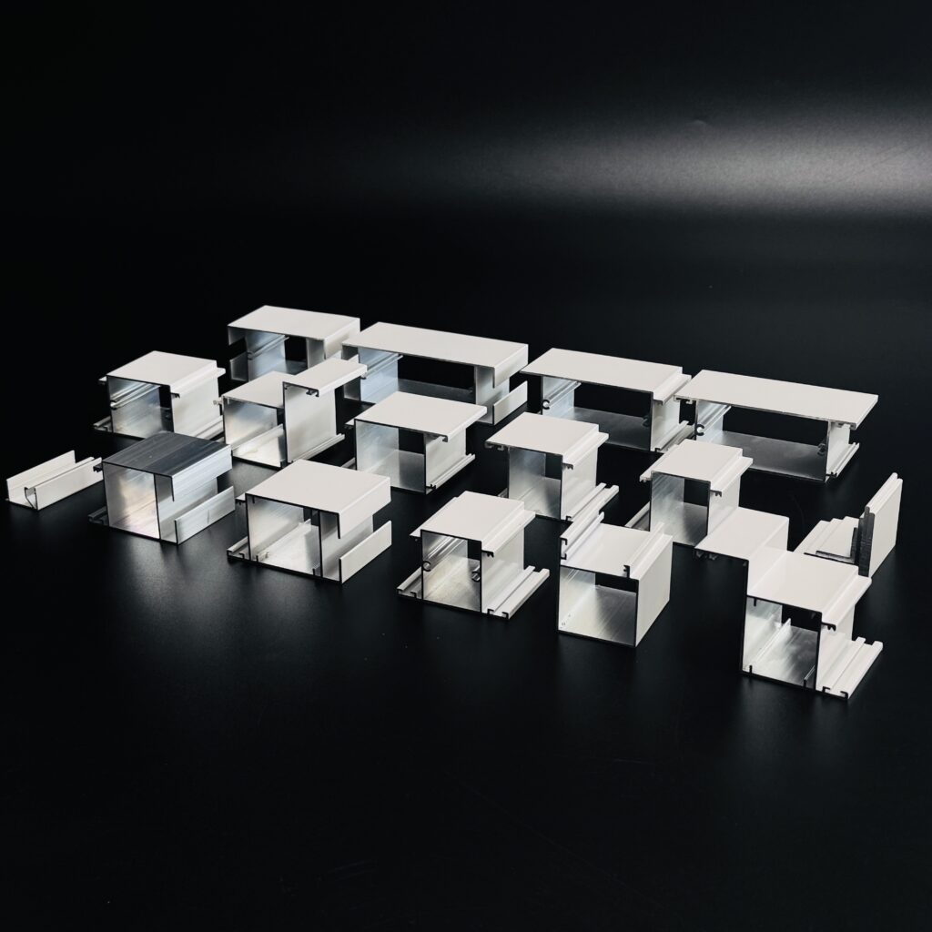 Various sizes raw mill finish & white coated aluminum extrusion window door frame profiles